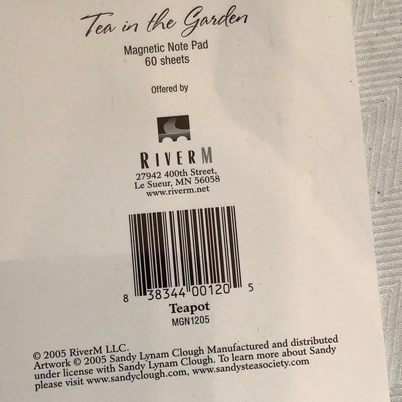 Sandy Lynam Clough Tea in the Garden Address Book. And magnetic notes - Picture 5 of 13